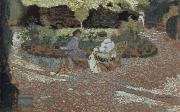 Edouard Vuillard in the garden painting